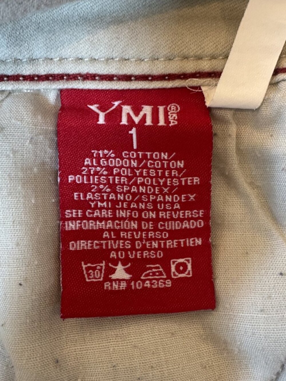 YMI WannaBettaButt? Khaki Pants - Juniors Size 1 - Picture 5 of 5